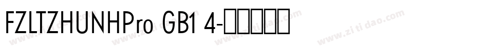 FZLTZHUNHPro GB1 4字体转换